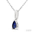 Pear Shape Gemstone Solitaire Pendant