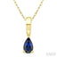 Pear Shape Gemstone Solitaire Pendant