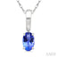 Oval Shape Gemstone Solitaire Pendant