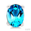 Oval Shape Gemstone Stud Earrings