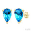 Pear Shape Gemstone Stud Earrings