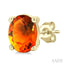 Oval Shape Gemstone Stud Earrings