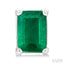 Emerald Shape Gemstone Stud Earrings