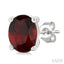 Oval Shape Gemstone Stud Earrings
