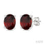 Oval Shape Gemstone Stud Earrings