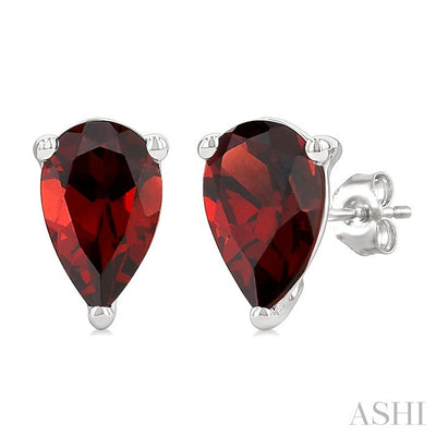 Pear Shape Gemstone Stud Earrings