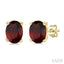 Oval Shape Gemstone Stud Earrings