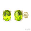 Oval Shape Gemstone Stud Earrings