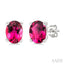 Oval Shape Gemstone Stud Earrings