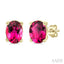 Oval Shape Gemstone Stud Earrings