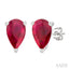 Pear Shape Gemstone Stud Earrings