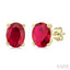 Oval Shape Gemstone Stud Earrings