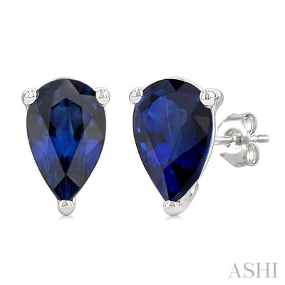 Pear Shape Gemstone Stud Earrings