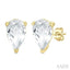 Pear Shape Gemstone Stud Earrings