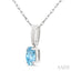 Oval Shape Gemstone Solitaire Pendant