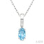 Oval Shape Gemstone Solitaire Pendant