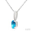Oval Shape Gemstone Solitaire Pendant