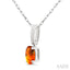 Oval Shape Gemstone Solitaire Pendant