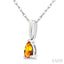 Pear Shape Gemstone Solitaire Pendant