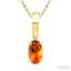 Oval Shape Gemstone Solitaire Pendant