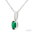 Oval Shape Gemstone Solitaire Pendant