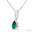 Pear Shape Gemstone Solitaire Pendant