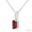 Emerald Shape Gemstone Solitaire Pendant
