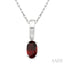Oval Shape Gemstone Solitaire Pendant