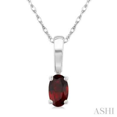 Oval Shape Gemstone Solitaire Pendant