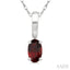 Oval Shape Gemstone Solitaire Pendant