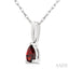 Pear Shape Gemstone Solitaire Pendant