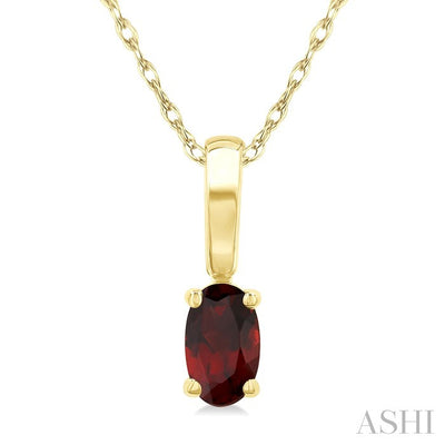 Oval Shape Gemstone Solitaire Pendant