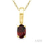 Oval Shape Gemstone Solitaire Pendant