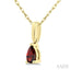 Pear Shape Gemstone Solitaire Pendant