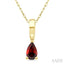Pear Shape Gemstone Solitaire Pendant