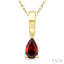 Pear Shape Gemstone Solitaire Pendant