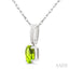 Oval Shape Gemstone Solitaire Pendant