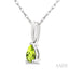 Pear Shape Gemstone Solitaire Pendant