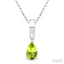 Pear Shape Gemstone Solitaire Pendant