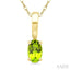 Oval Shape Gemstone Solitaire Pendant