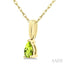 Pear Shape Gemstone Solitaire Pendant