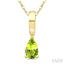 Pear Shape Gemstone Solitaire Pendant