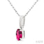 Oval Shape Gemstone Solitaire Pendant