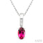 Oval Shape Gemstone Solitaire Pendant