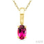 Oval Shape Gemstone Solitaire Pendant