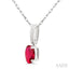 Oval Shape Gemstone Solitaire Pendant