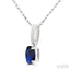 Oval Shape Gemstone Solitaire Pendant