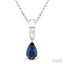 Pear Shape Gemstone Solitaire Pendant