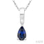 Pear Shape Gemstone Solitaire Pendant
