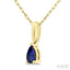 Pear Shape Gemstone Solitaire Pendant